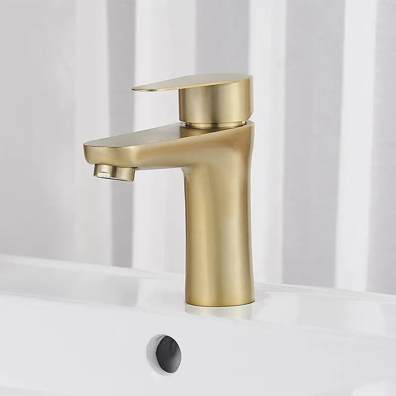 Rubinetto del bacino oro spazzolato
