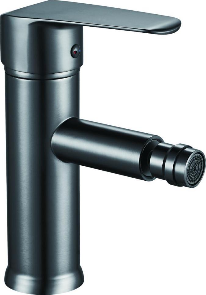 Rubinetto lavabo estraibile grigio canna di fucile